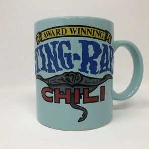 Award Winning Sting Ray Chili Coffee Mug Novelty Gift Light Blue Sting Ray's